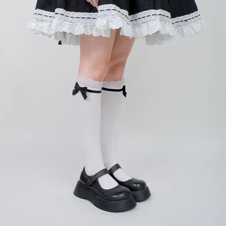 Roji Roji - Spring Bow Lace Sweet Cotton Socks - Socks