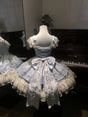 Blue jsk Suspender Skirt+Blue tail / S