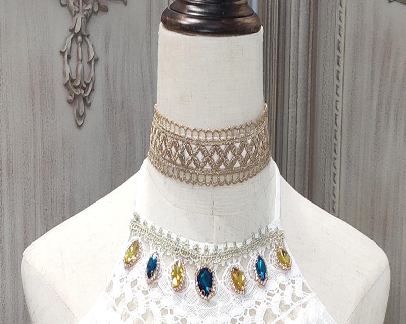Miss Point~Dusk Bester~Egyptian Lolita Brooch Waistband Shawl ivory lace chocker 17026:232484