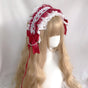 Bandeau en gaze de neige rouge foncé