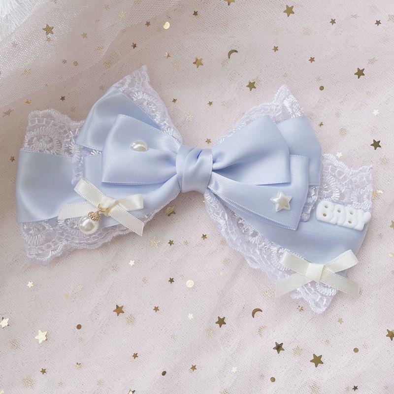 Cream Baby Original Sweet Spring Color Lolita Oversized Bow KC Bow Hair Clip Hair Accessory - Lolita Fetch