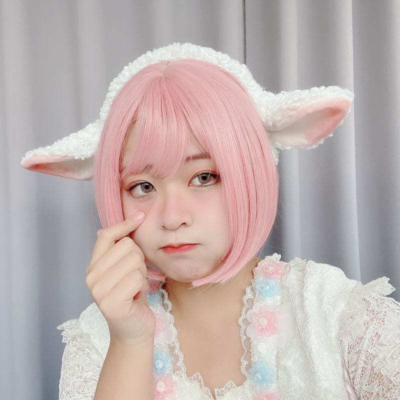 Handmade Lolita Sheep Ear Headband featuring soft sheep ears and animal hair accessories for a cute, playful look.