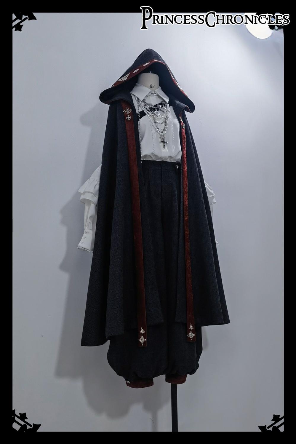Divine Covenant - Retro Ouji Lolita Pants Suit Male Lolita Long Cape Pants Only (pre order) S