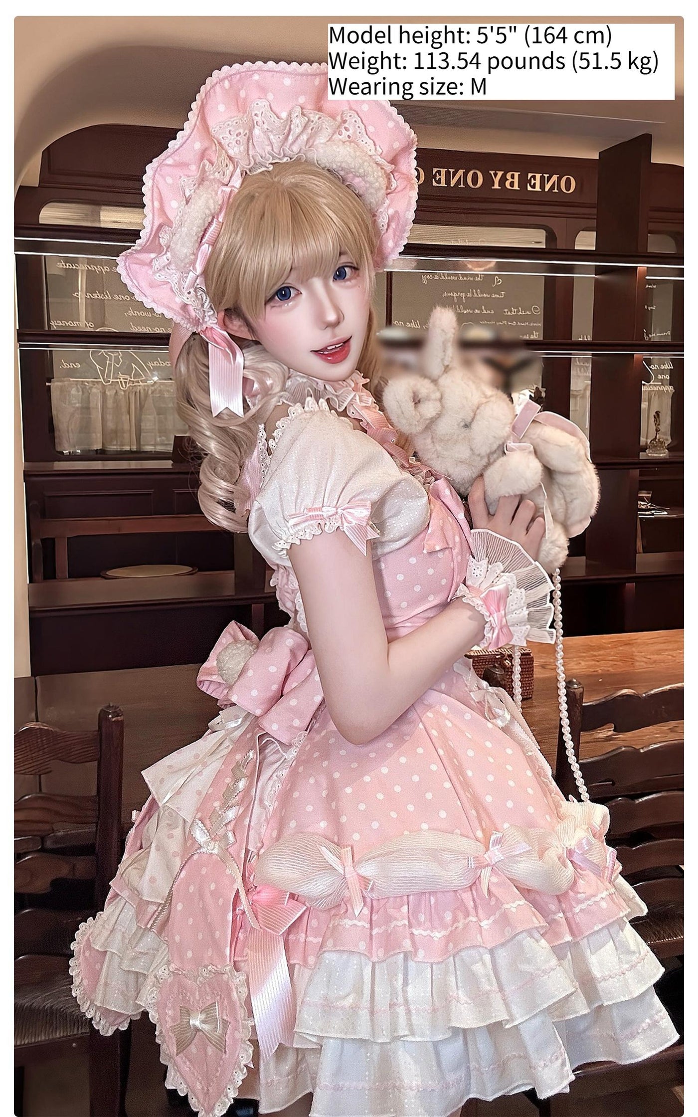 Alice Girl - Old School Lolita Halter Neck OP - Dress, Polka Dot Accent OP Dress