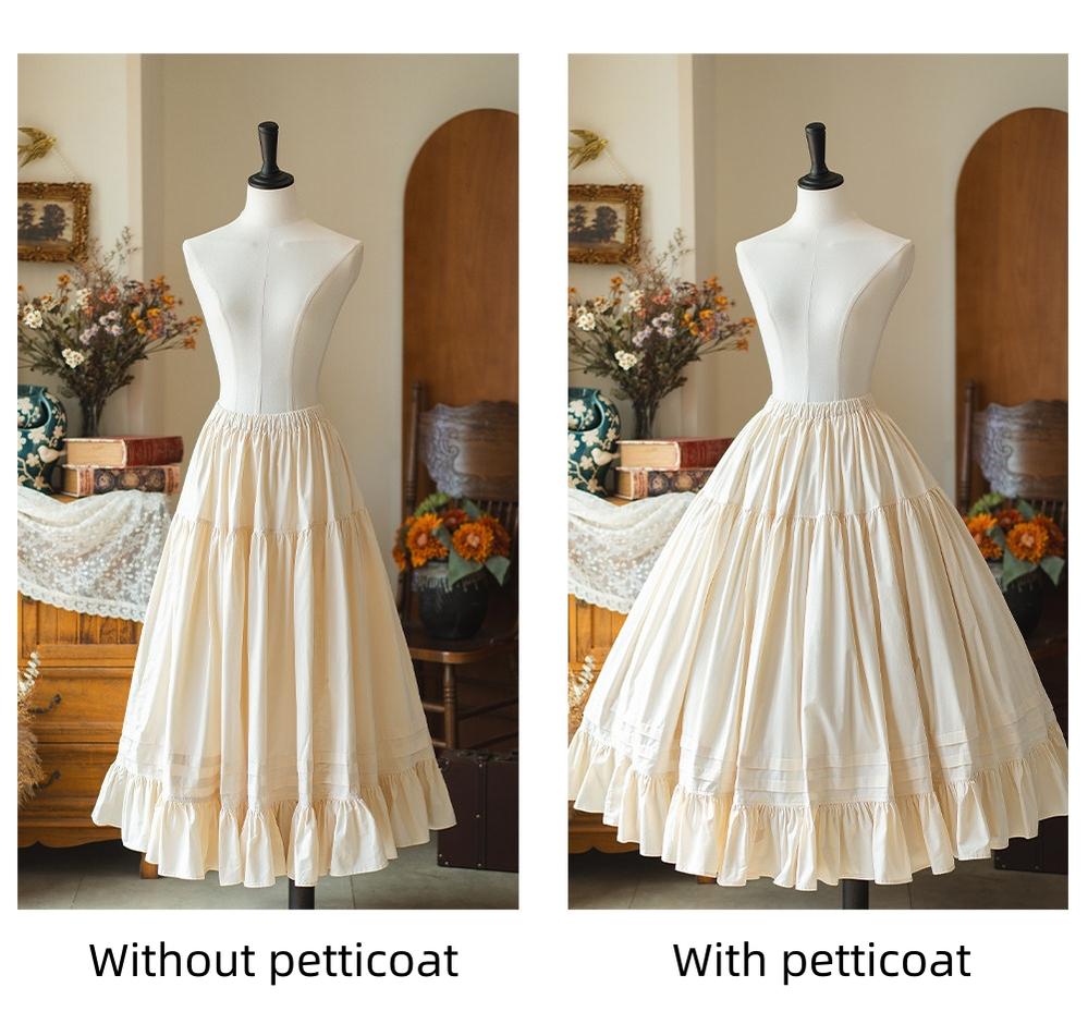 Forest Wardrobe - Classic Lolita Cotton Underskirt - Ruffles Hem SK Skirt
