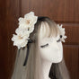 White Peony Black Bottom Bow