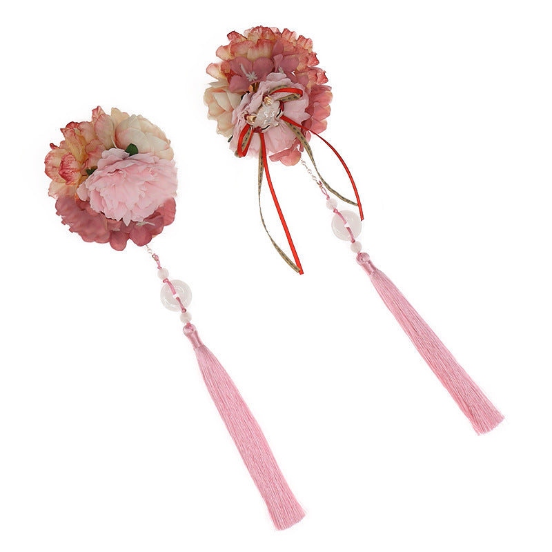 Cute Lolita Fox Hair Clip - Tassel Cosplay Exhibition Props