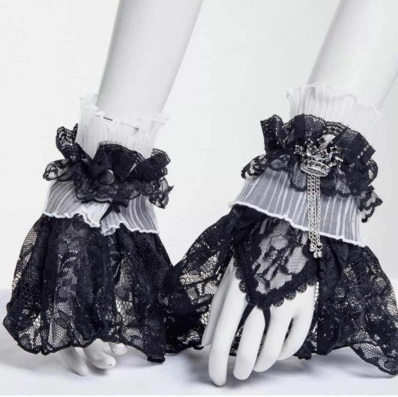 G.L.P - Crown Decoration - Gothic Lolita Lace Cuffs with Crown Details - product detail 7