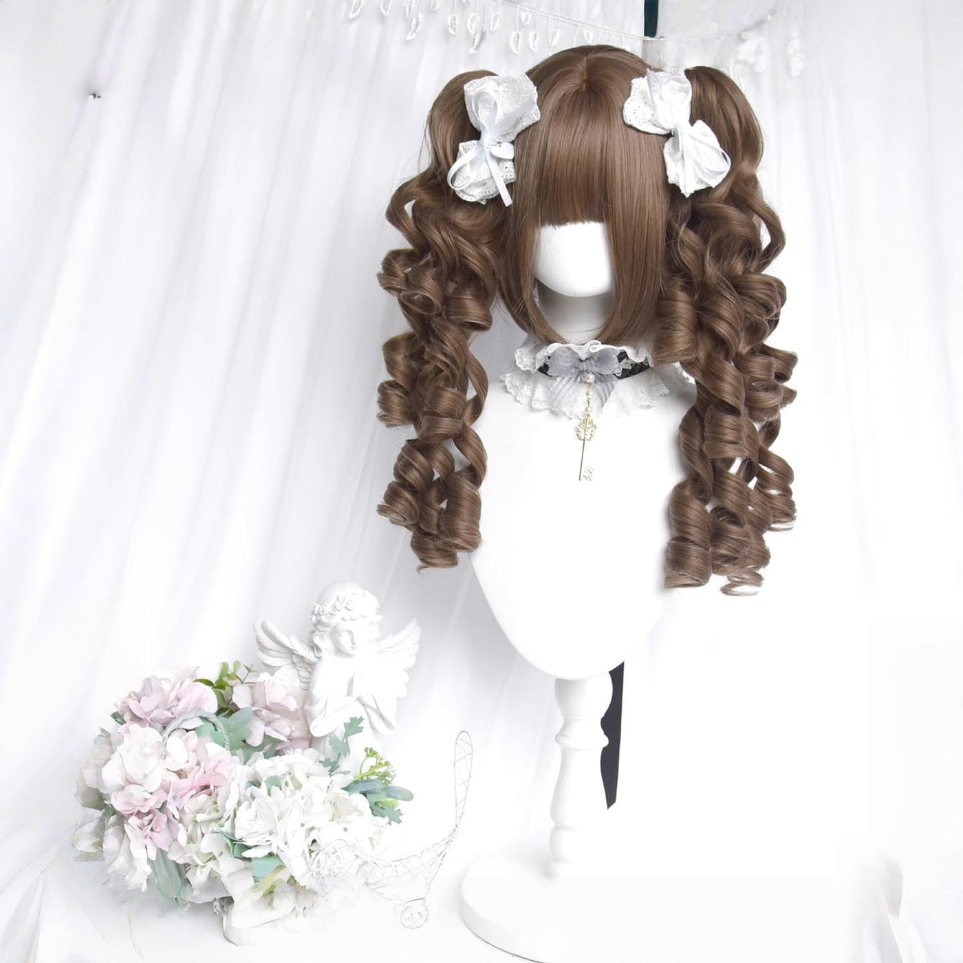 Sinwavy - Doll Like Lolita Wig - Detachable Curl Ponytails Wig