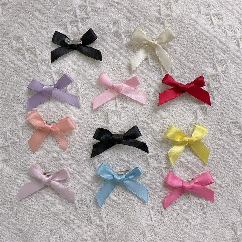 Handmade - Mini 3.5 cm Ribbon Bow - Brooch Set