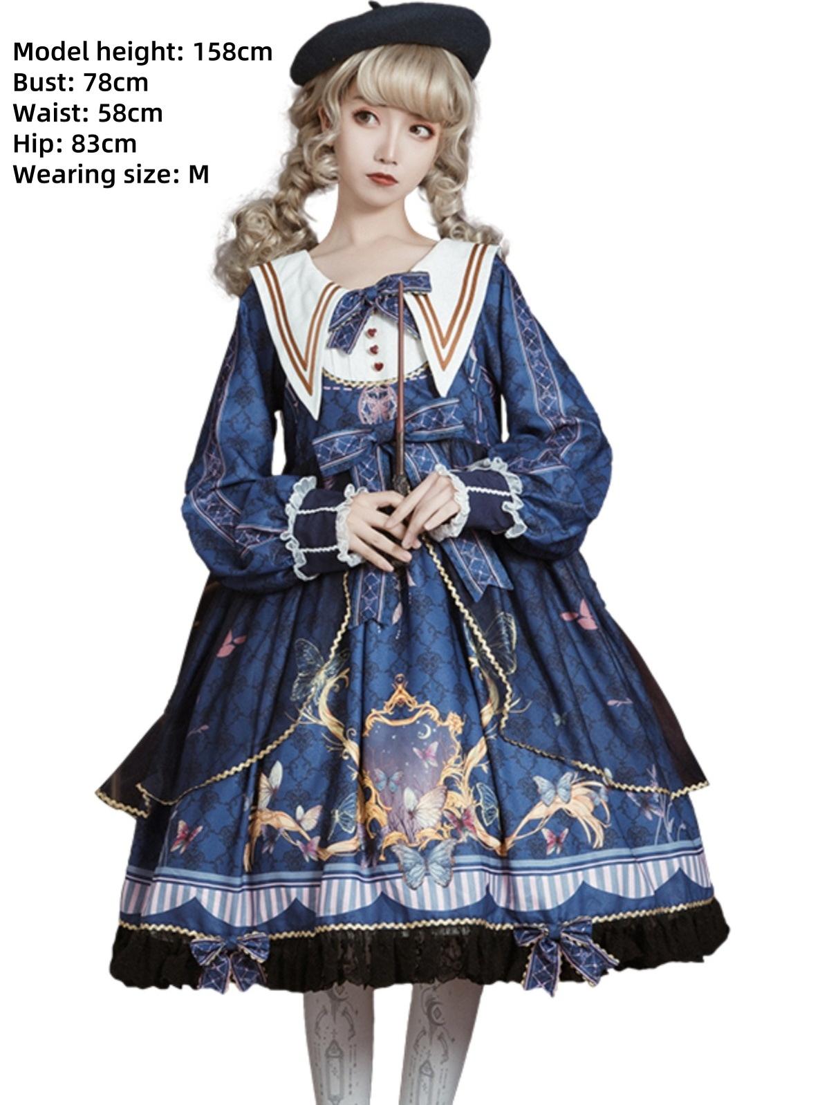 OCELOT - Classic Lolita OP Sailor Collar - Elegant Lolita Dress OP Dress