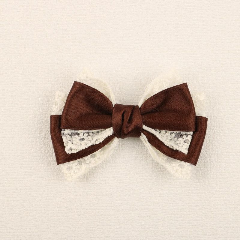Handmade - Forest Lace Bow - Hair Clip or Brooch - detail view 5
