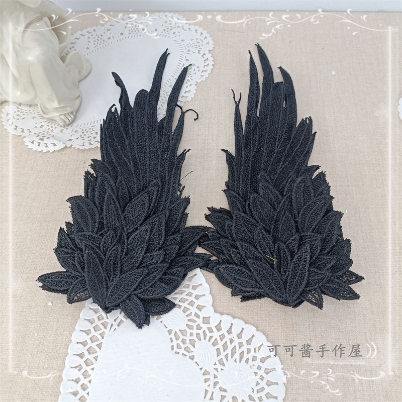 LolitaFetch styleable angel and demon wing side clips, cosplay hair accessories for Lolita, catwalk, and comic exhibition photo shoots