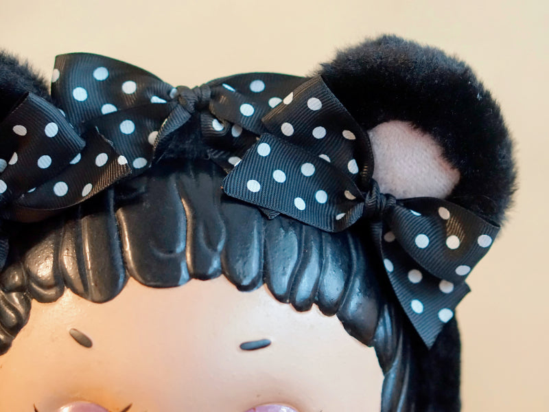Original Handmade Bear Ear Bowknot Plush Headband Lolita Brown Japanese Korean Style