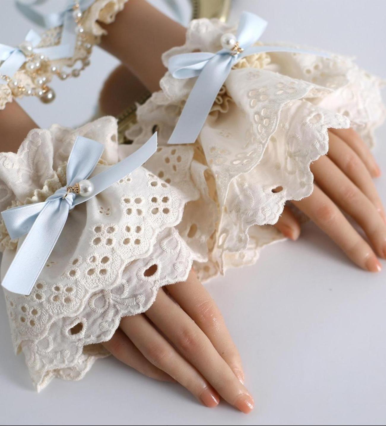 Xiaogui - Little Butterfly - Sweet Lolita Headdress Set, Lace & Bows
