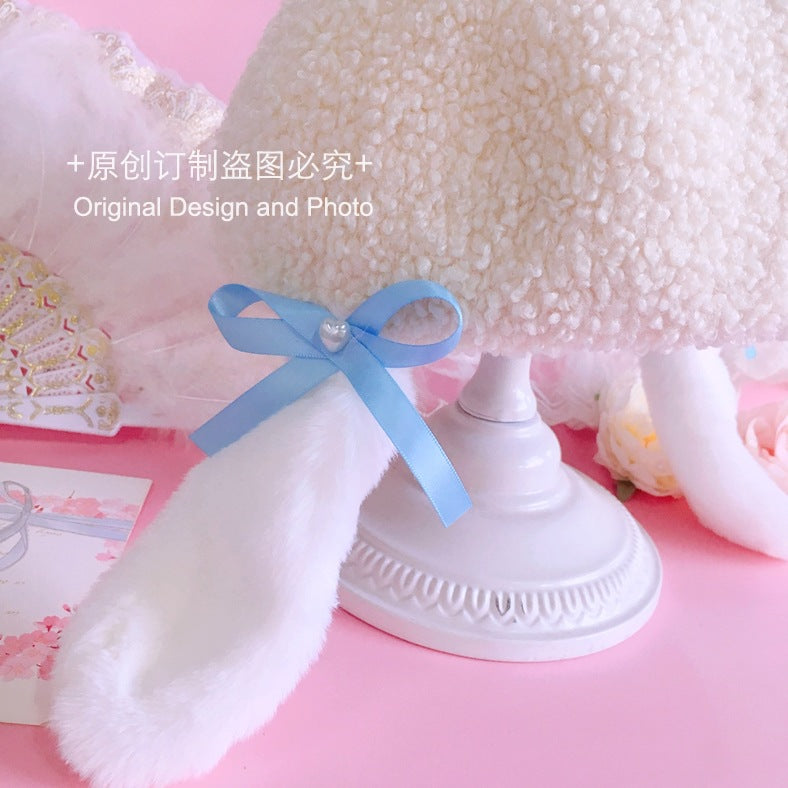 Original Design Big-Eared Dog Fluffy Beret Lolita Cute Cinnamoroll Donut Hat