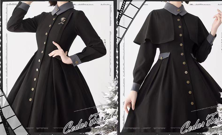 Forest Wardrobe - Elegant Lolita Dress Winter Lolita - Coat Dress JSK Dress