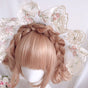 Pink Flower Embroidered Bonnet Headband