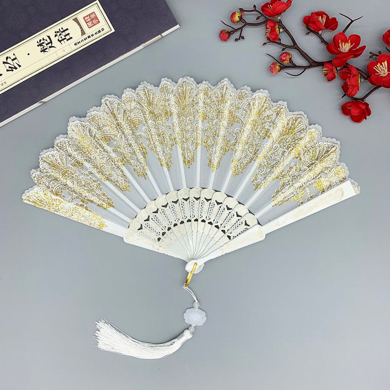 1st Anniversary - Rose Nocturne - Gothic Lace Folding Fan - product image 19