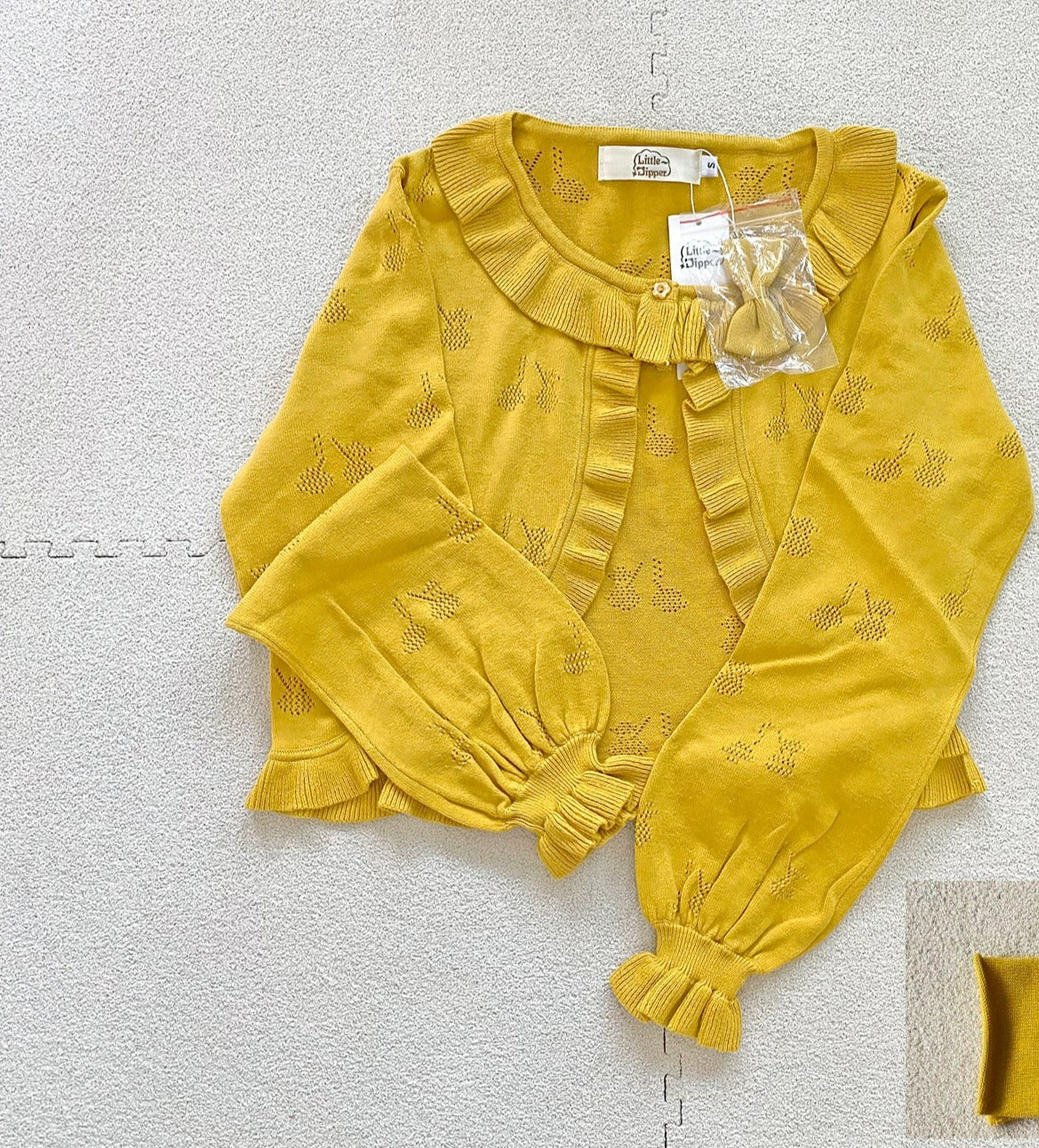 Sweet Lolita Coat Long-sleeved Cotton Cardigan small ginger yellow