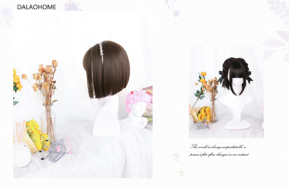 Dalao Home - Lolita 30cm Japanese BOBO JK Wig - Wig