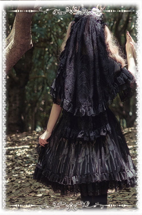 Infanta - Gothic Lolita Vail Double-layer - Lace Headdress Headwear