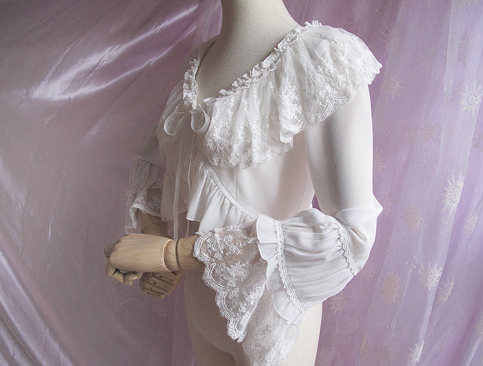 Yilia - Sweet Shell Lolita Chiffon Blouse - Innerwear