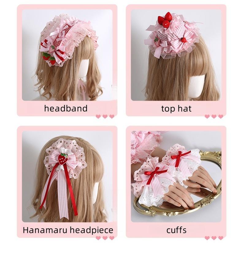 Xiaogui - Sweet Lolita Strawberry Head - Accessory Headwear
