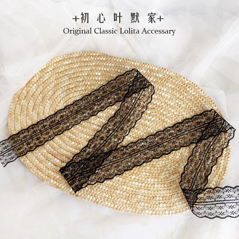 Handmade Straw Hat Flat Hat Lolita Handmade Tea Party Pastoral Bonnet French Retro Photo Bntbb Hat