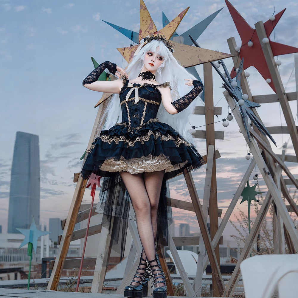 ZhiJinYuan - Floating Light Dream-Summer Sweet Elegant Ballet Short JSK Dress