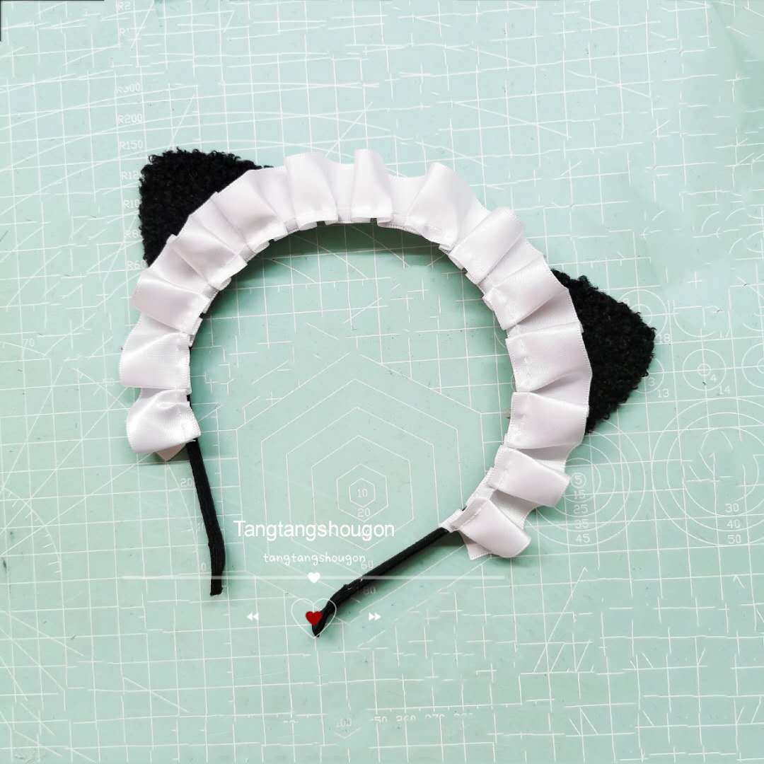 Original Lolita Cat Ear Headband KC - Soft Girl Sweet Cute Hair Accessories | Maid Lolita Girl Ornament