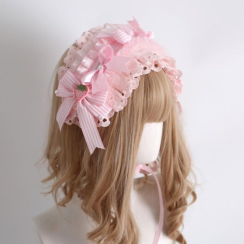 Xiaogui - Sweet Lolita Strawberry Head - Accessory Headwear