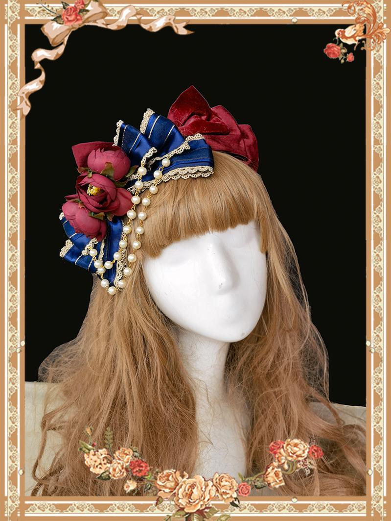 Snow White - Split Style Lolita OP Dress S Snow White Headpiece