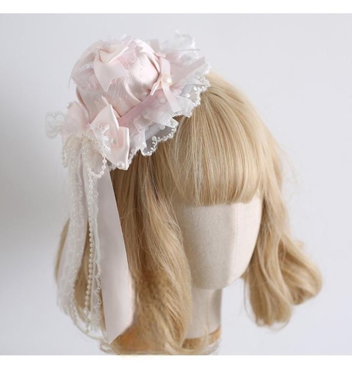 Xiaogui - Sweet Lolita Headwear Set - BNT/Hat/Headband/Cuffs With Lace Headwear