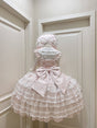 Pink jsk Suspender Skirt+Bow on the back / S