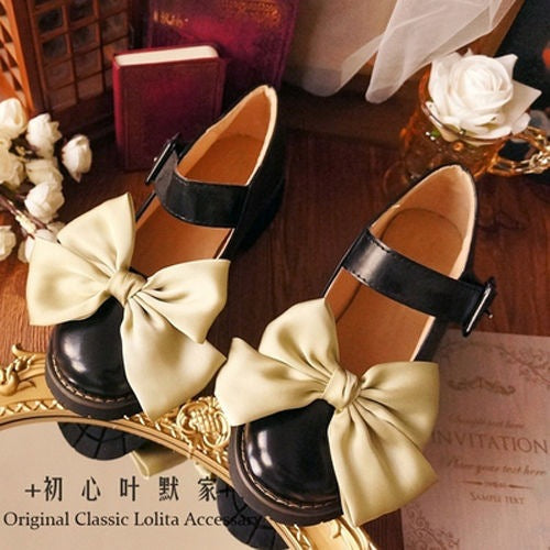 Sweet and Cute Girl Multi-color Lolita Shoe Clips Versatile Bow Shoe Buckles JK Basic Shoe Flowers - Lolita Fetch
