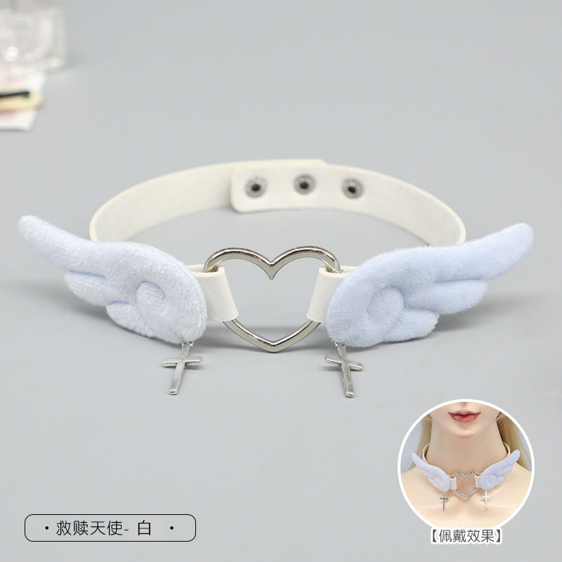 Original Redemption Watercolor Angel Leg Ring & Choker - Y2K Punk Hot Girl - Lolita Fetch