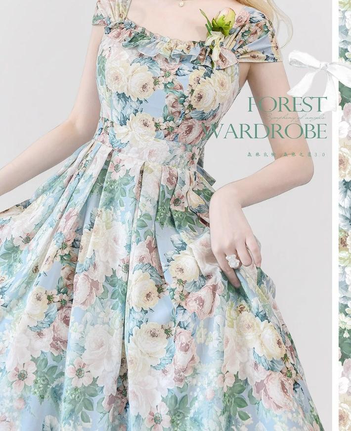 Forest Basket 3.0 - Vintage Lolita JSK Dress for Summer (2XL L M S XL) 15766:466176