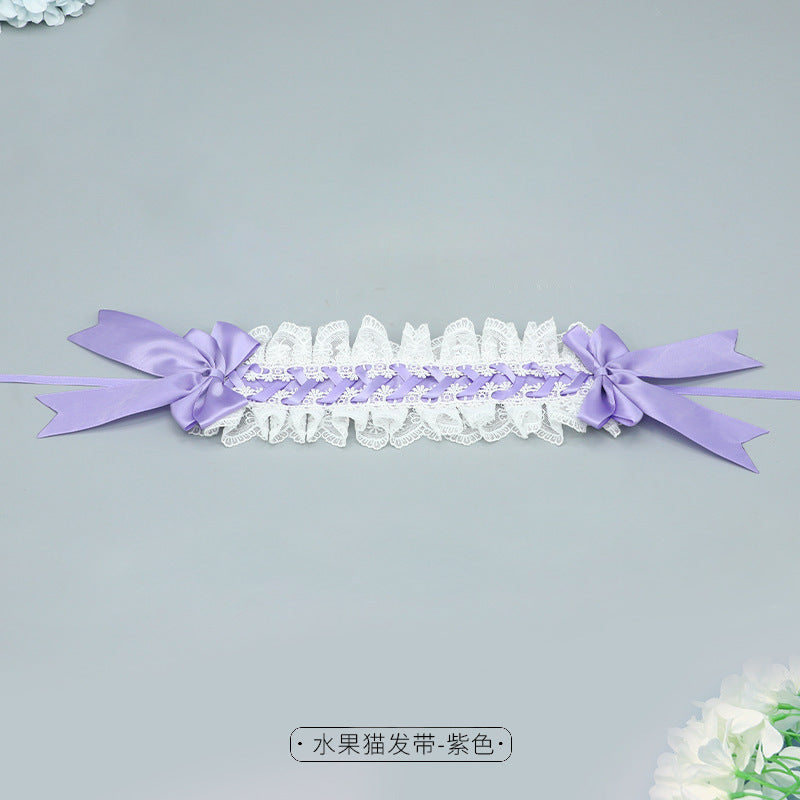 Lolita Hair Accessories In Stock Plush Handmade Multiple Colors Available Party Fashion Accessories Cute Cat Ear Hair Clips