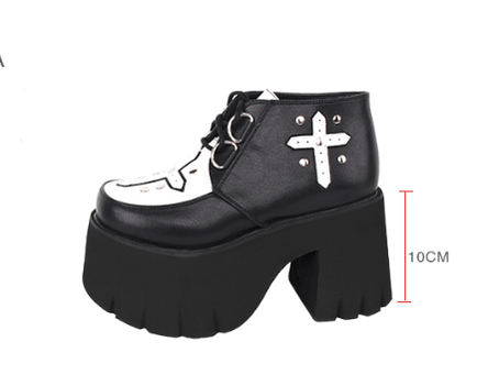 Angelic imprint - Gothic Lolita Cross Classic - Platform Shoes Shoes