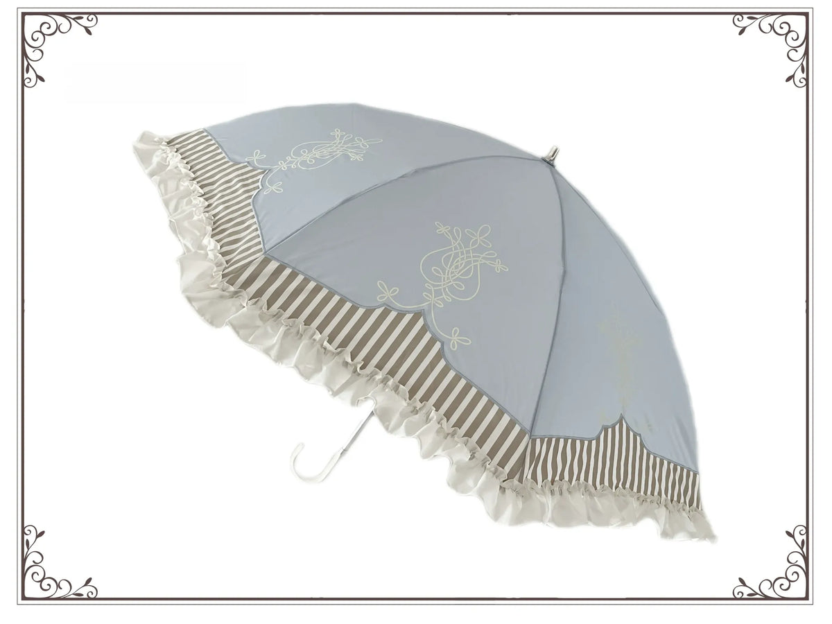 Whale Island - Lyre Academy - Classic Lolita Two-Fold Parasol with Lyre Prints - product detail 3