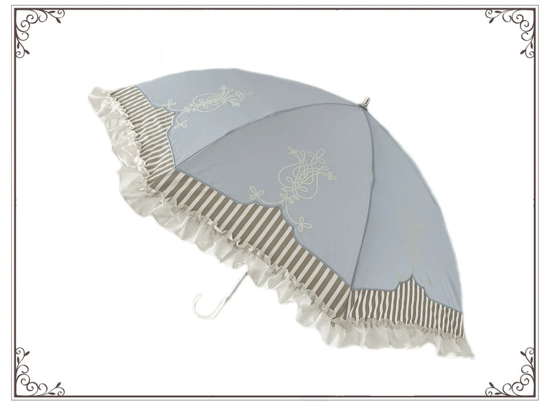 Whale Island - Lyre Academy - Classic Lolita Two-Fold Parasol with Lyre Prints - product detail 3