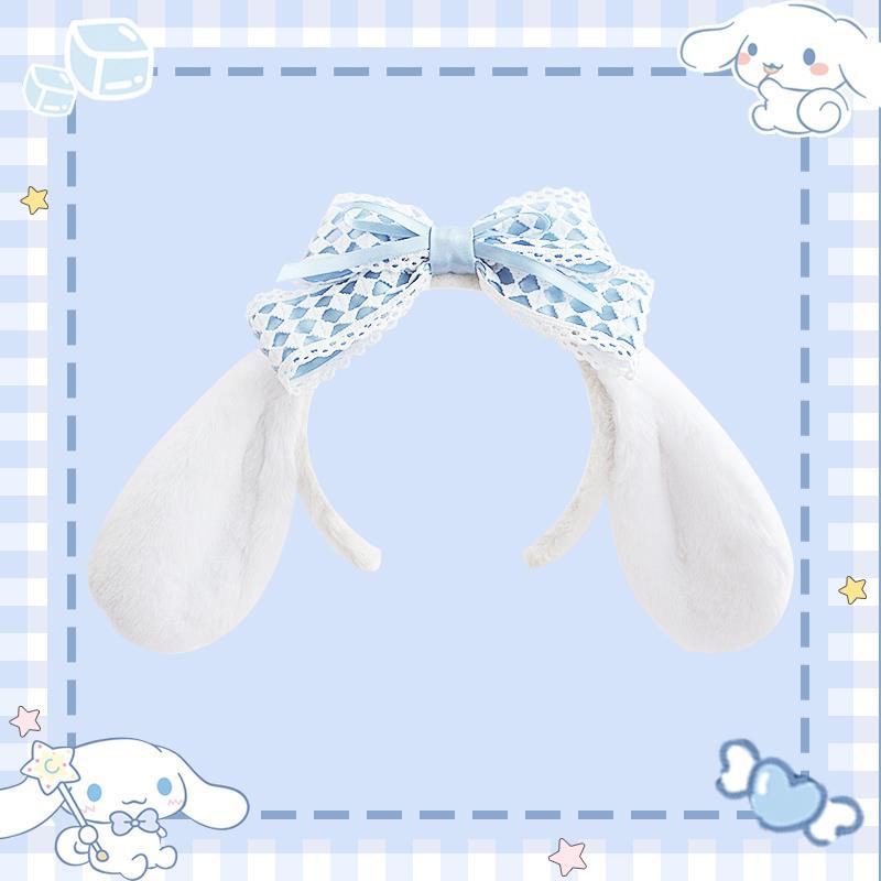 Handmade Sweet My Melody Ear Headband Cute Lace Pink Sweet KC Bow Hair Accessory Lolita Headband - Lolita Fetch
