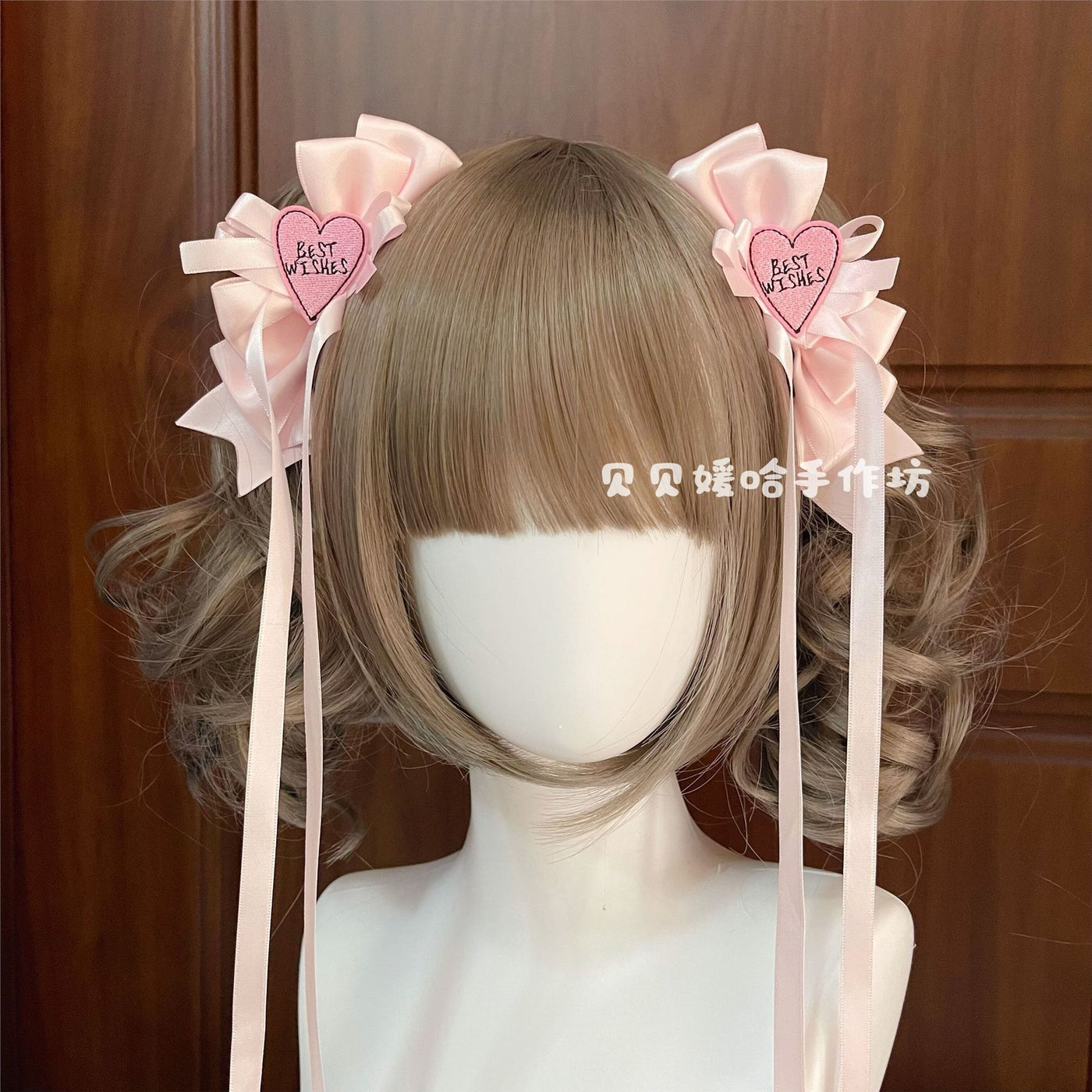 Japanese & Korean Style 3D Bow Hair Clip Blue Pink Ribbon - JK Girl Sweet Style