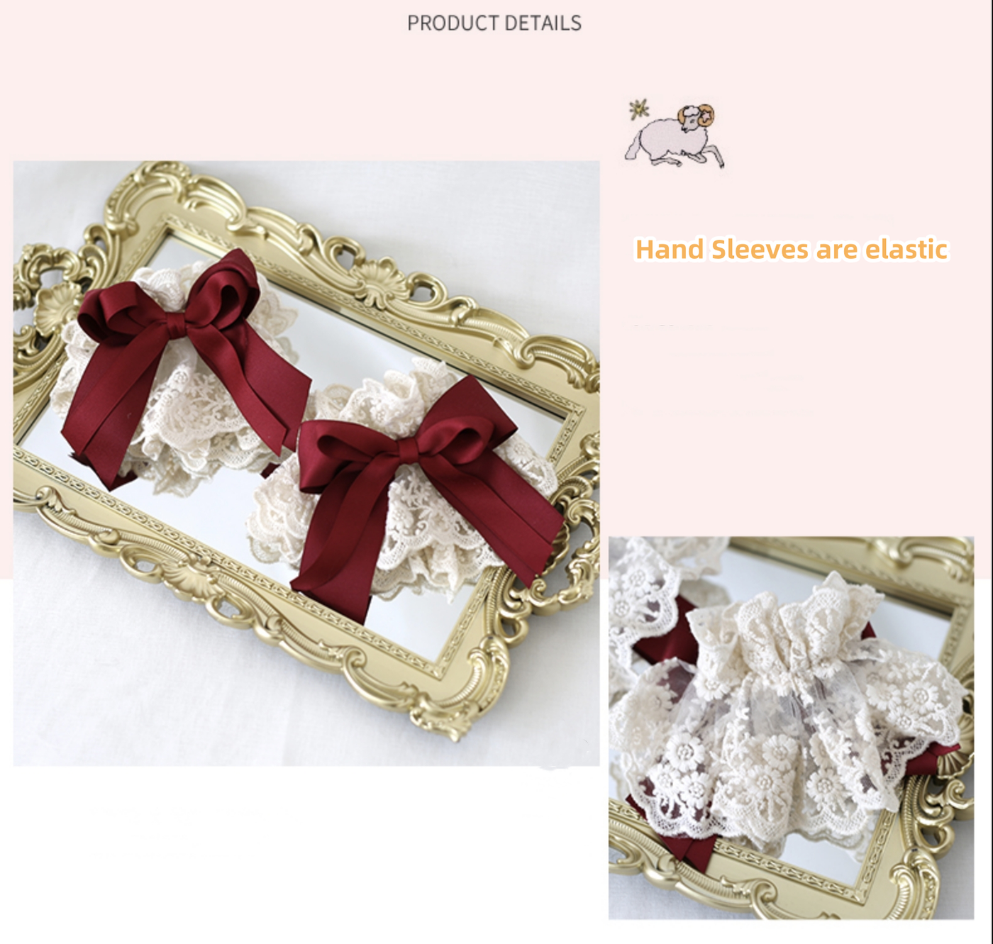 Xiaogui - Elegant Lolita Hairband Dark Red - Headwear Headwear