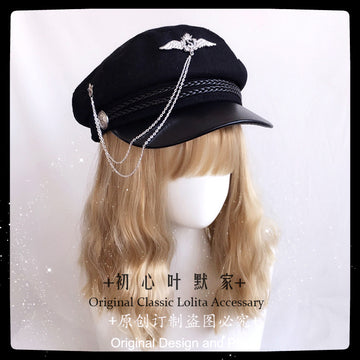 Army Lo Tassel Military Hat Gothic Style Military Hat Handmade Design Lolita Military Hat Lolita Accessories