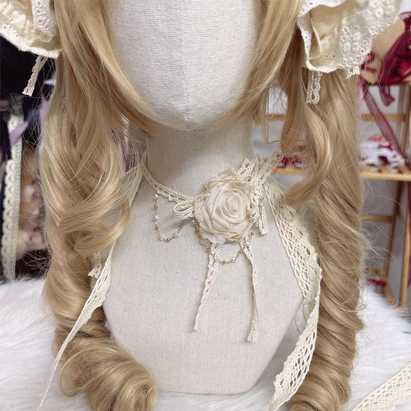 FanQ Beige Rose Lolita Jewelry