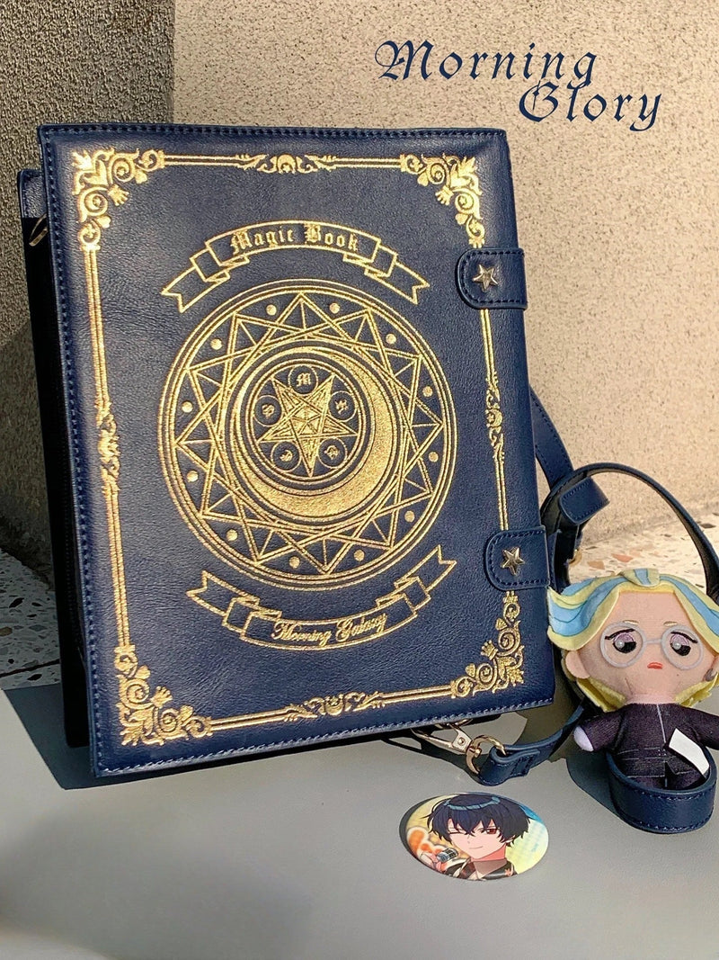 Star-Moon Grimoire Crossbody Clamshell Bag