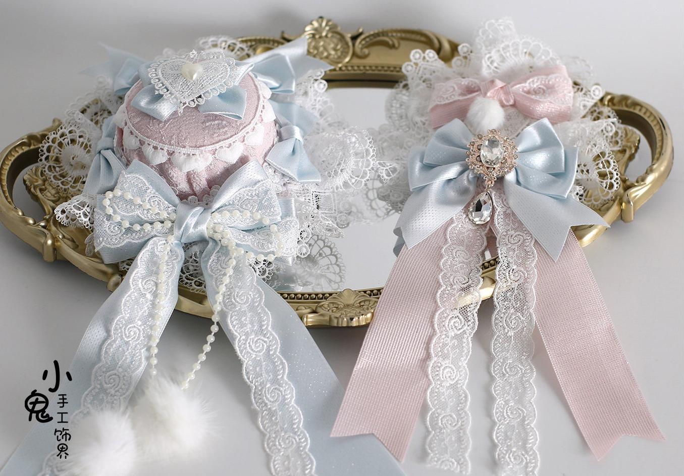 Xiaogui - Lolita Headdress - Bunny Ear KC, Embroidered Lace Headwear