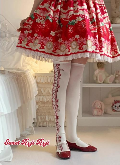 Roji Roji - Classic Lolita Socks Autumn - Mid-calf Cotton Socks Socks